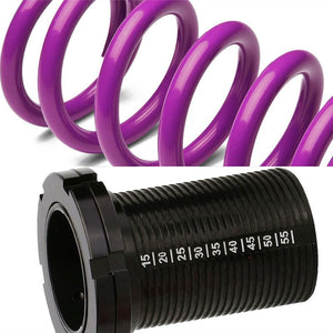 Black Gas Shock Struts+Scaled Sleeve Purple Coilover Spring T44 For 92-95 Civic-Shocks & Springs-BuildFastCar