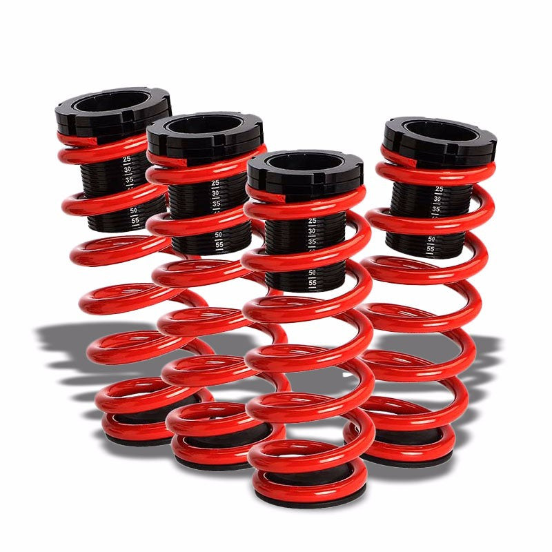 Front/Rear Scaled Black Coilover Red Lowering Spring 85-98Golf/Jetta ...