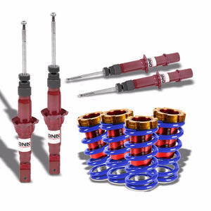 DNA Red Gas Shock Absorber+Red/Blue Adjustable Coilover For Honda 92-95 Civic