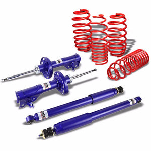 DNA Blue Gas Shocks Absorber+Red Lowering Spring Kit For 06-11 Civic FG/FA/FD