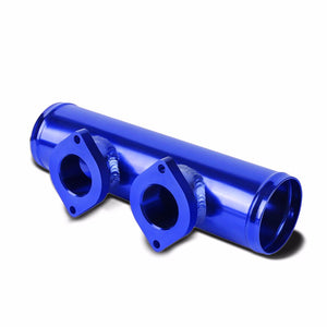 Blue 9.5" Dual Flange Adapter 2.5" Straight Type-S/RS/RZ Blow Off Valve BOV Pipe-Performance-BuildFastCar