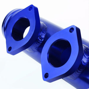 Blue 9.5" Dual Flange Adapter 2.5" Straight Type-S/RS/RZ Blow Off Valve BOV Pipe-Performance-BuildFastCar