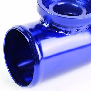 Blue 70 Degree Curve Dual Flange Adapter 2.5" Type SSQV Blow Off Valve BOV Pipe-Performance-BuildFastCar