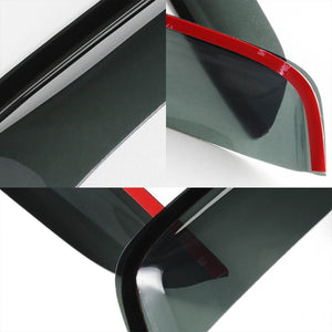 Smoke Tinted Side Window Wind/Rain Vent Deflectors Visor Guard for Ford 05-09 Mustang Coupe 2 Door-Exterior-BuildFastCar
