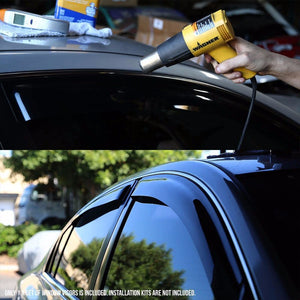 Smoke Tinted Side Window Wind/Rain Vent Deflectors Visor Guard for Hyundai 11-15 Sonata-Exterior-BuildFastCar