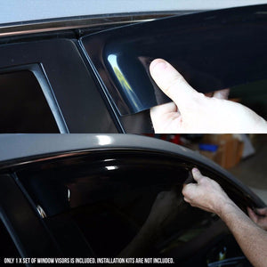 Smoke Tinted Side Window Wind/Rain Vent Deflectors Visors Guard for Mercedes Benz 06-09 C350-Exterior-BuildFastCar