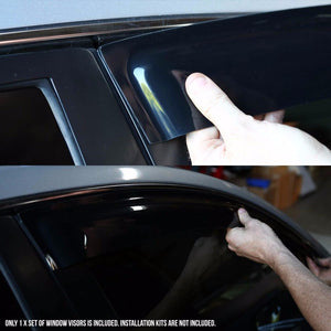 Tinted Side Window Wind/Rain Vent Deflectors Visors for 07-13 Avalanche Crew Cab-Exterior-BuildFastCar