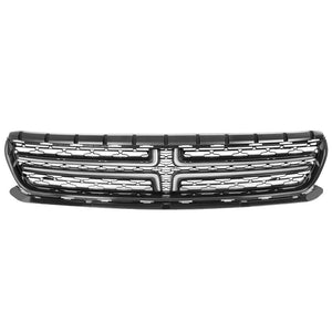 black body/chrome trim oe front grille for 15-18 dodge charger 3.6l/5.7l/6.4l