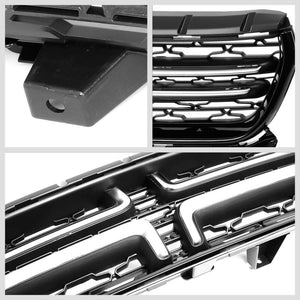 Black Body/Chrome Trim OE Front Grille For 15-18 Dodge Charger 3.6L/5.7L/6.4L-Consoles & Parts-BuildFastCar