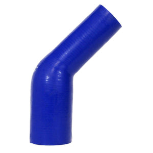 HPS 4" Blue 1.75"-2.5" (45mm-63mm) 4Ply Silicone 45 Degree Elbow Reducer Hose-Performance-BuildFastCar